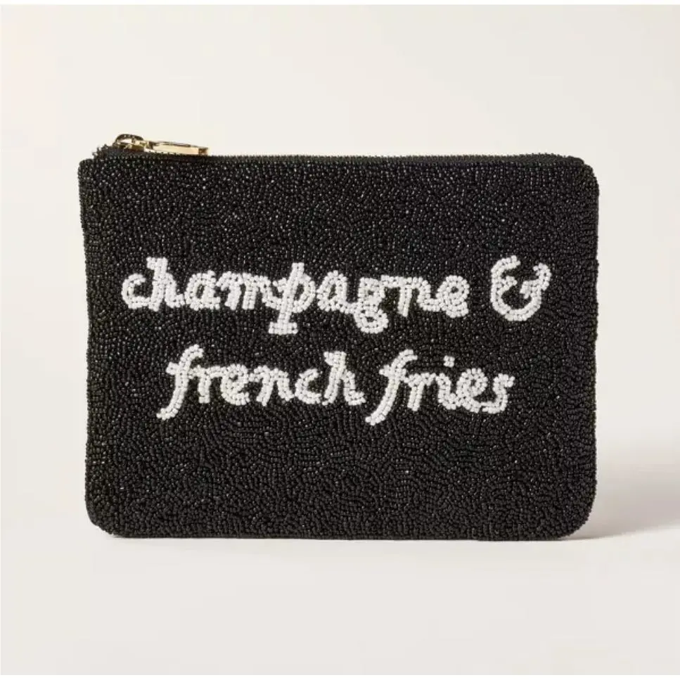 Champagne French Fries Beaded Clutch Bag Kate Spade New York x Target