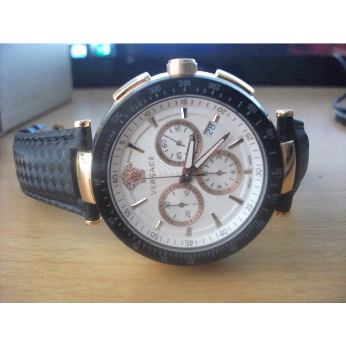 Versace Men`s Mystique Rose Gold Ion-plated Watch