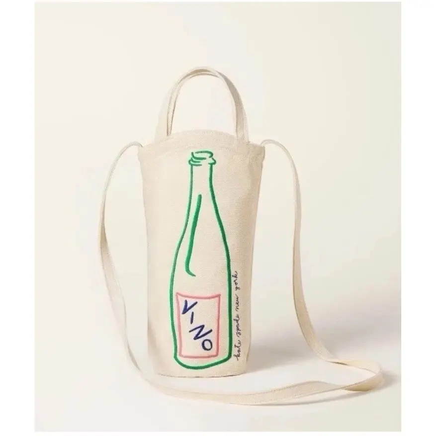 Wine Embroidered Canvas Tote Bag - Kate Spade New York x Target Natural New