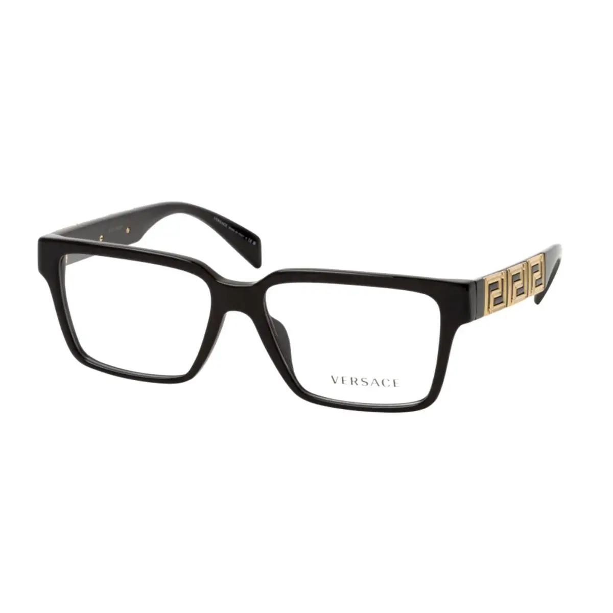 Versace Eyeglasses Mod. 3339-U GB1 53-16 140 Black Gold Rectangular Frames