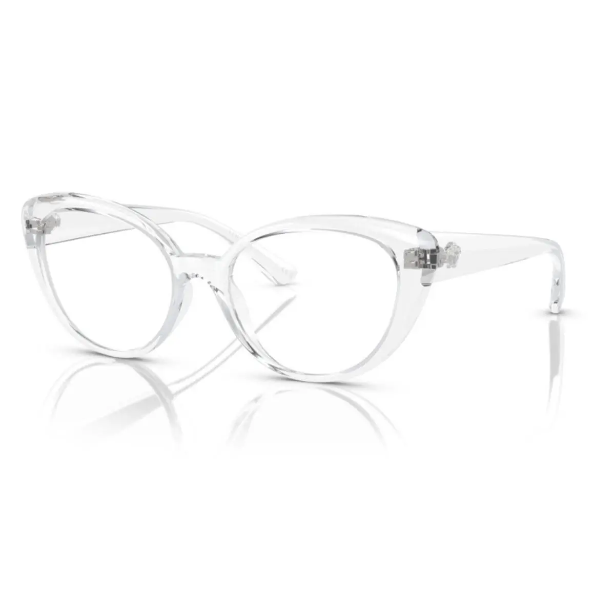 Versace Eyeglasses Mod. 3349-U 148 53-17 140 Clear Cat Eye Frames Black Logo