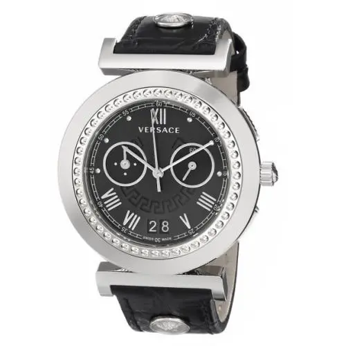 Versace Women`s VA9010013 Vanity Chrono Round Stainless Steel Chronograph Watch