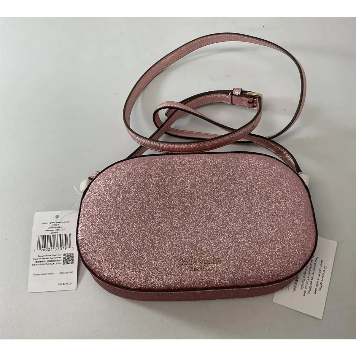 Cute Kate Spade KE459 Glimmer Pink Oval Crossbody