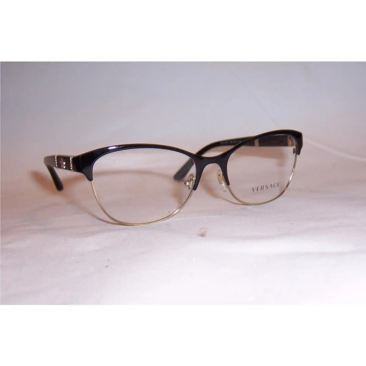 Versace Eyeglasses VE 1233Q VE1233Q 1366 Black Gold 53mm 1233