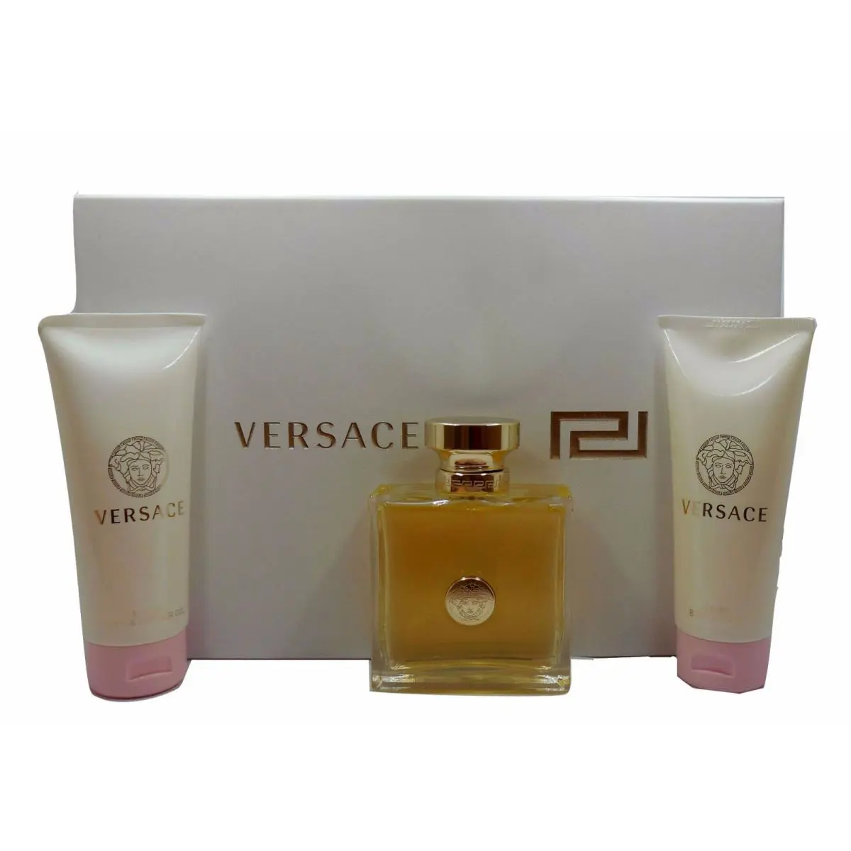 Versace 3 Piece Gift Set For Women with Eau DE Parfum Spray 100 ML/3.4 Fl.oz