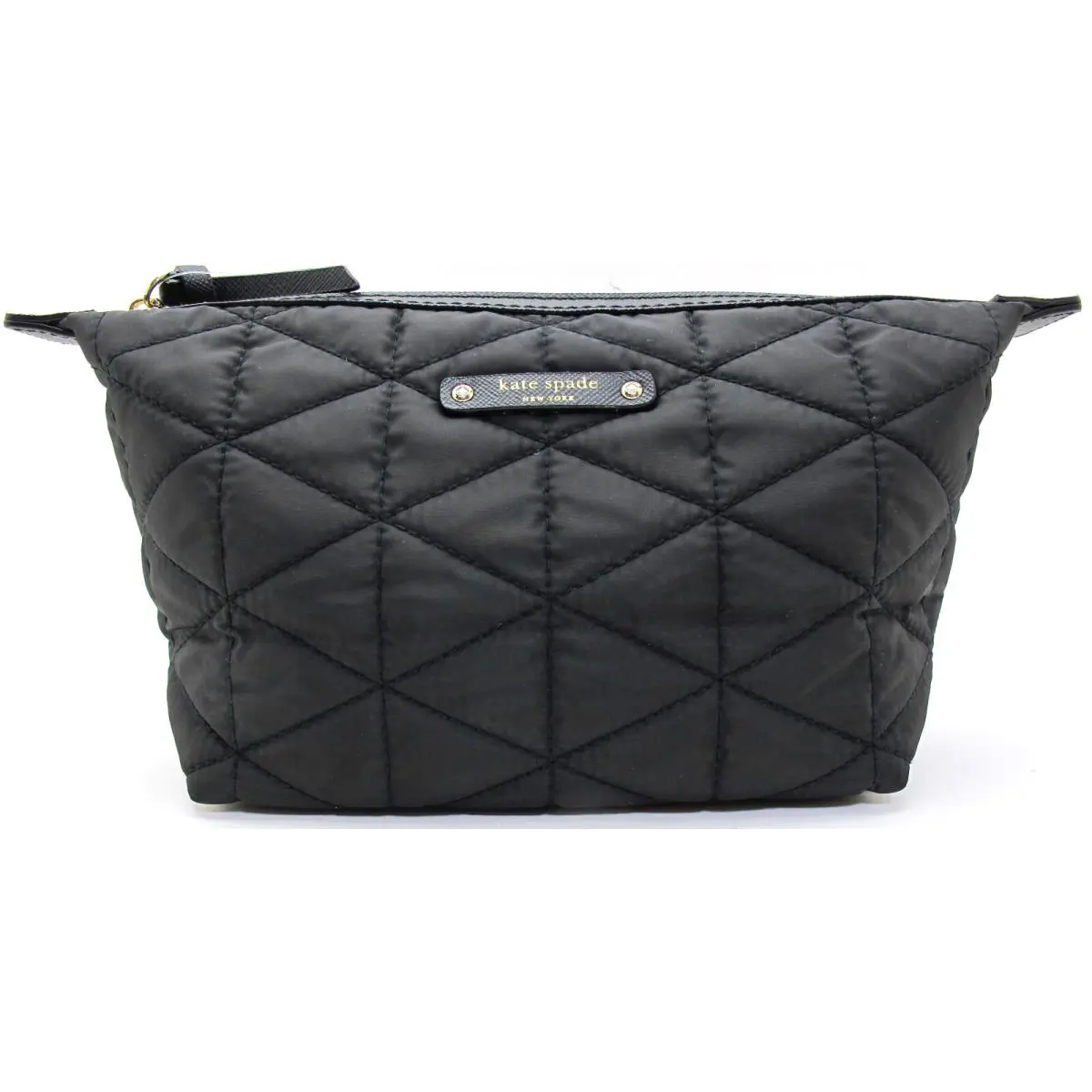 Kate Spade Jodi Wilson Road Quilted Nylon Black Cosmetic/make Up Pouch Bag