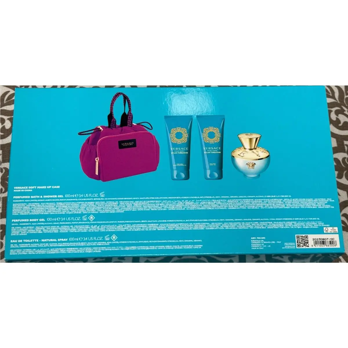 Versace Dylan Turquoise Pour Femme Eau de Toilette 4PCS Gift Set Same AS Picture