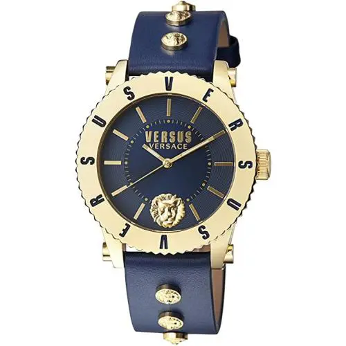 Versus by Versace Women`s S31100016 Madison Gold IP Stainless Steel Blue Watch