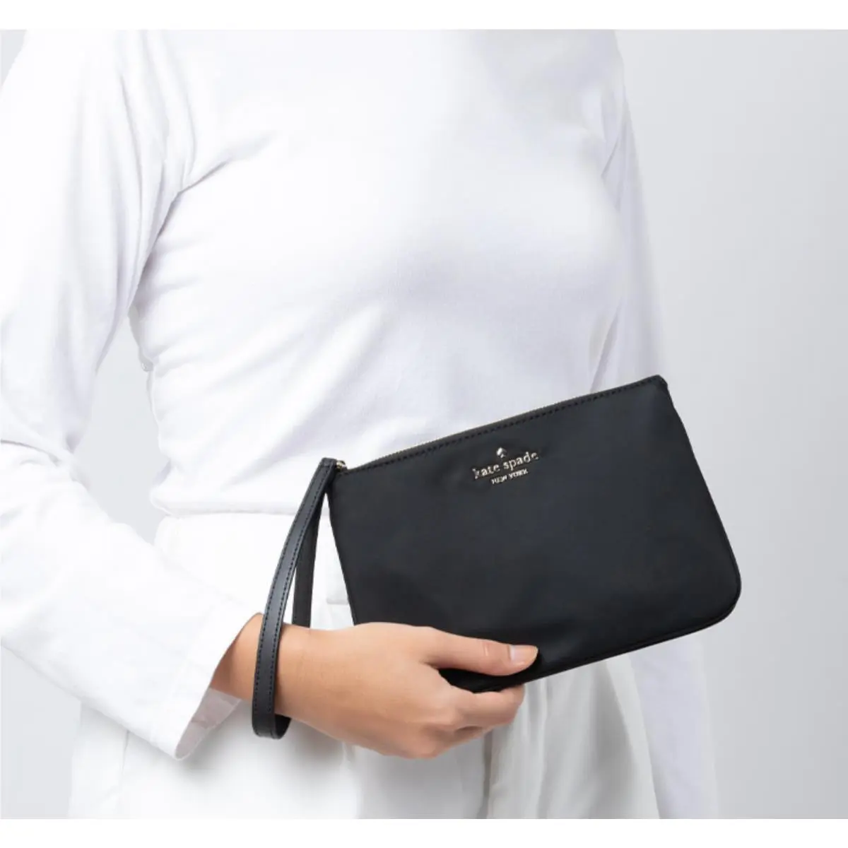 Kate Spade Chelsea Black Medium Wristlet Pouch Bag