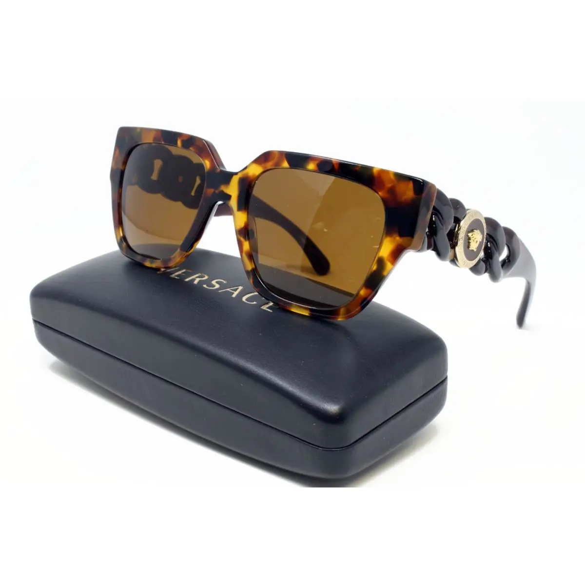Versace VE4409-511963 Havana 53mm Women`s Sunglasses Square Medusa