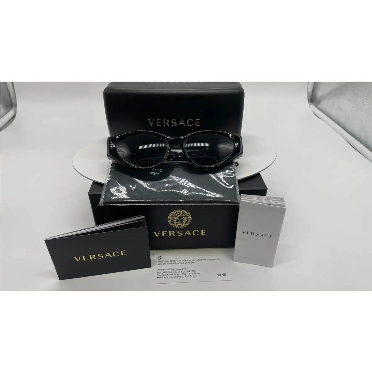Versace Sunglasses VE 4454 GB1/87 Black/dark Grey For Women