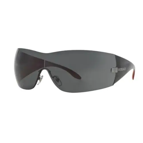 0VE2054 100187 Gunmetal-black/dark Grey Square Women`s Sunglasses by Versace