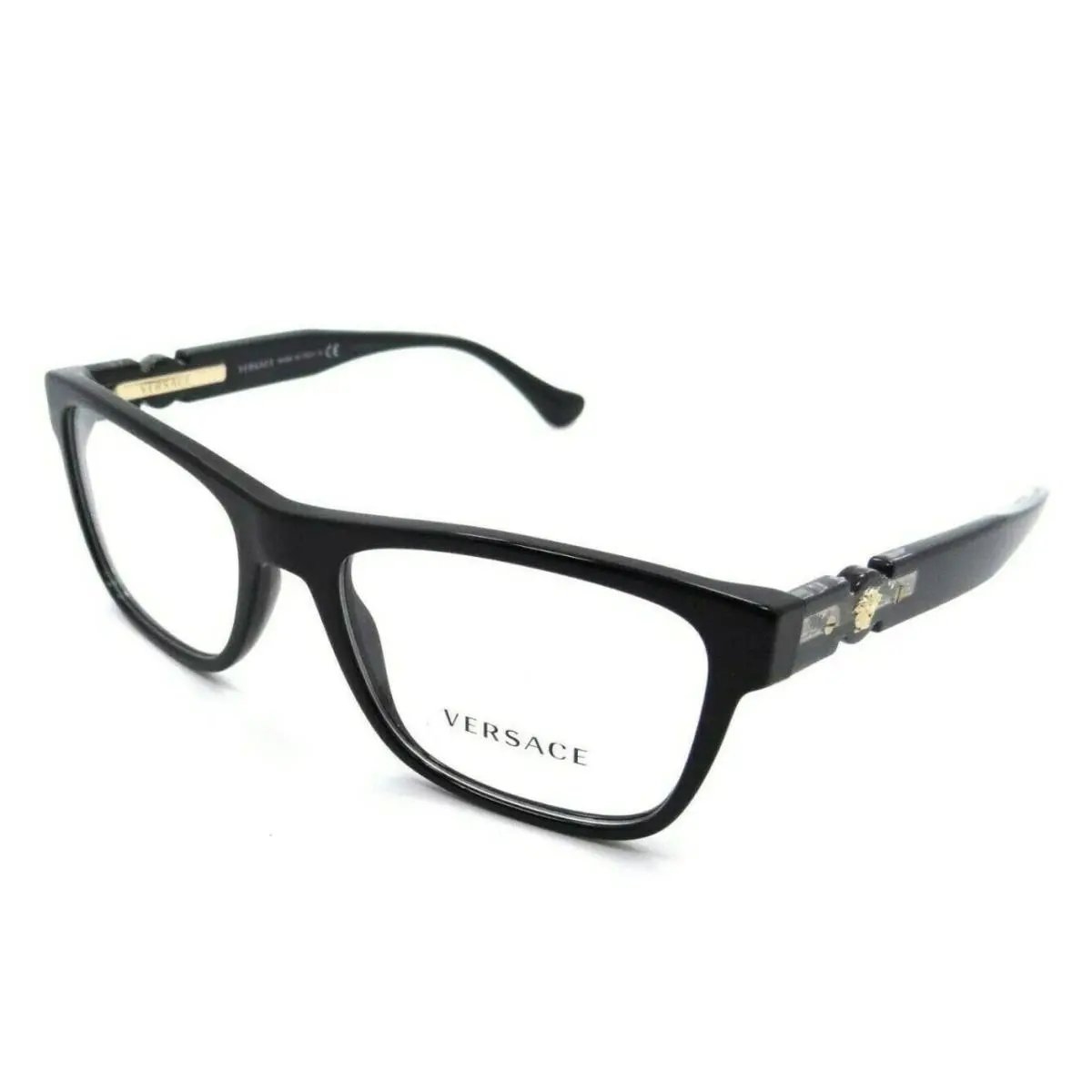 Versace Eyeglasses Mod. 3303 GB1 55-18 140 Black on Crystal Gold Frames
