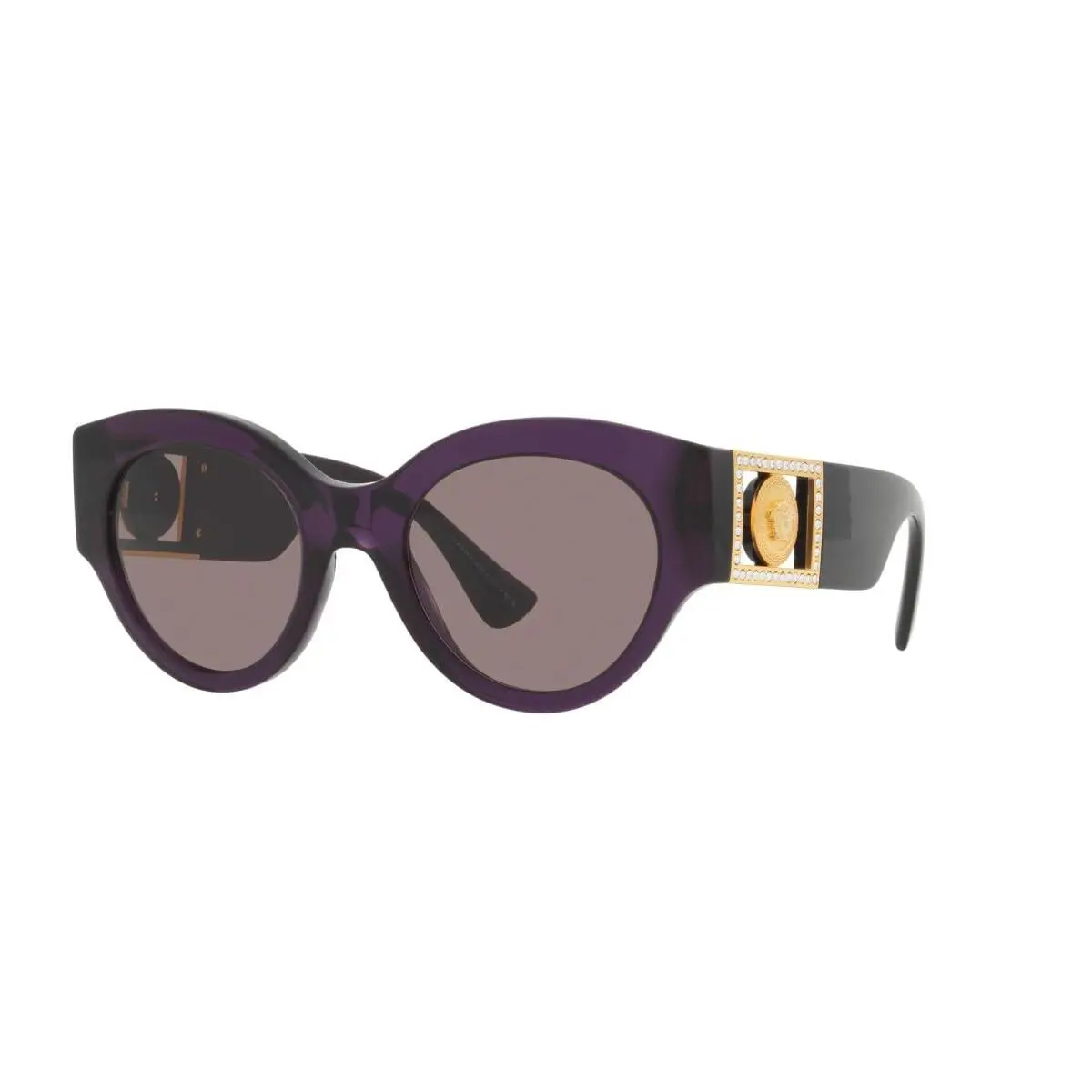 Versace Sunglasses VE4438B 53847N 52mm Transparent Plum / Purple Brown Lens