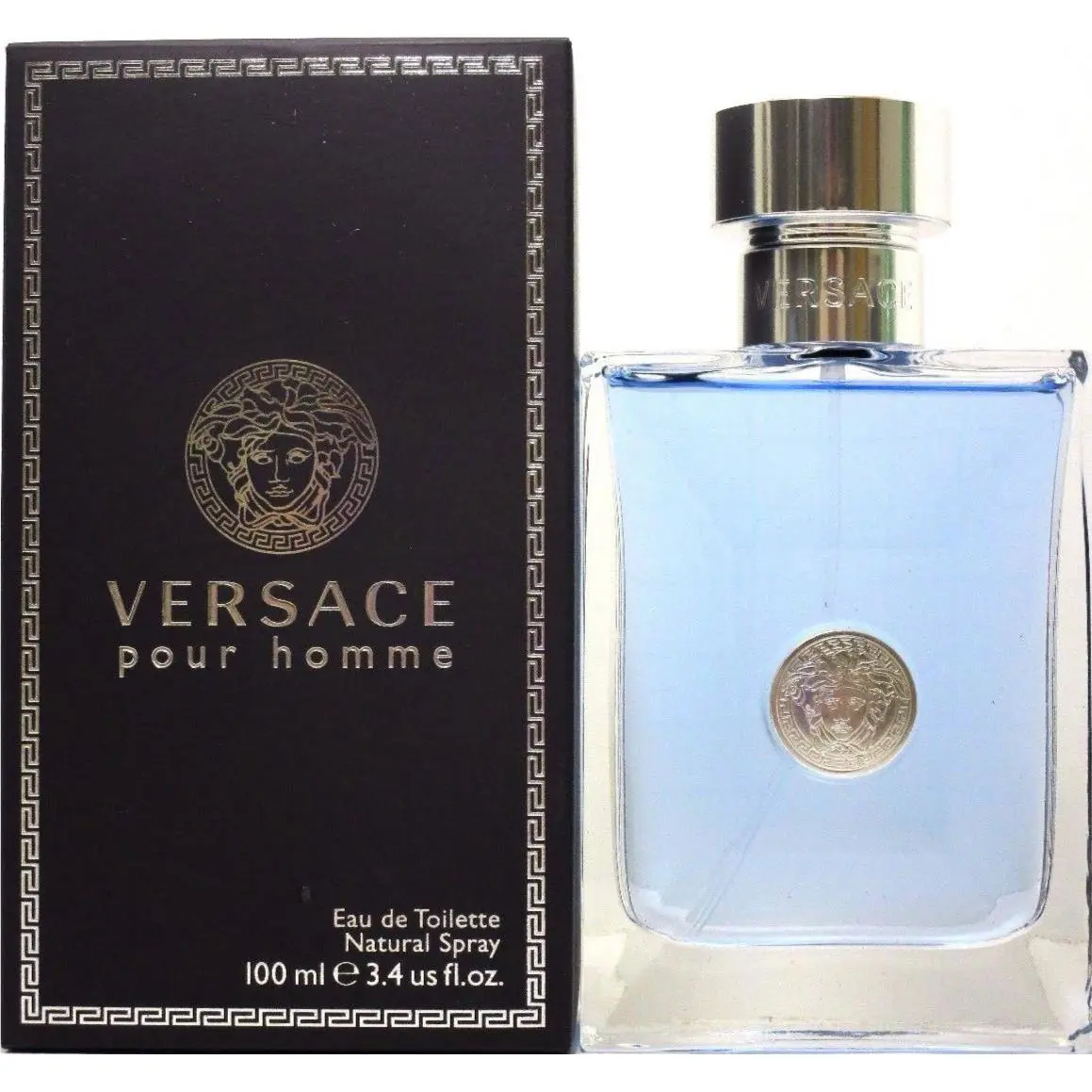 Versace Pour Homme Eau De Toilette Spray For Men 3.4 Oz / 100ml