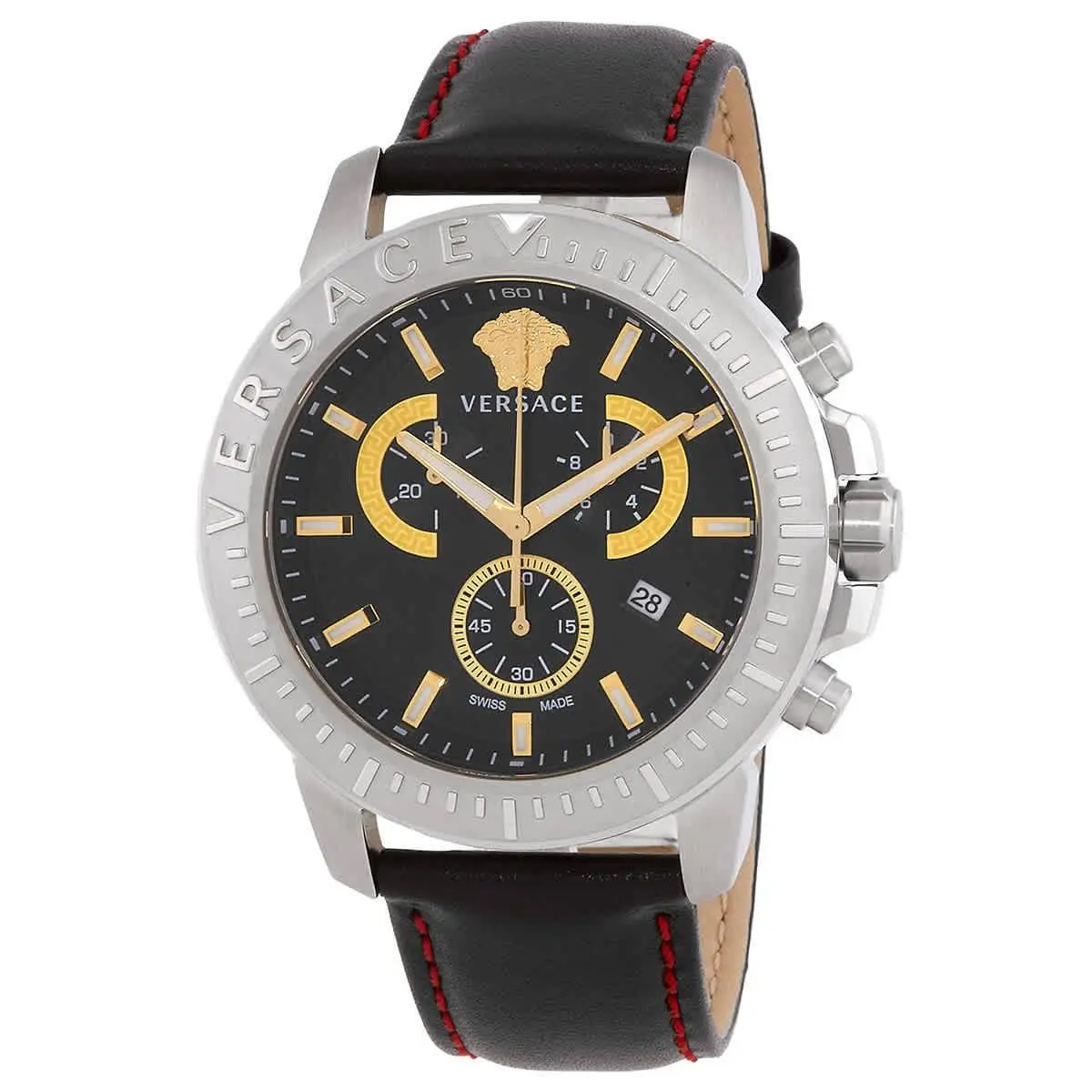 Chrono Quartz Black Dial Men`s Watch VE2E00121 by Versace