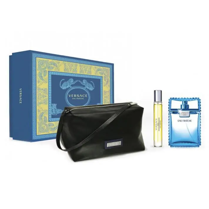 Versace Eau Fraiche 3pc Set with 3.4+10ml Edt + Bag