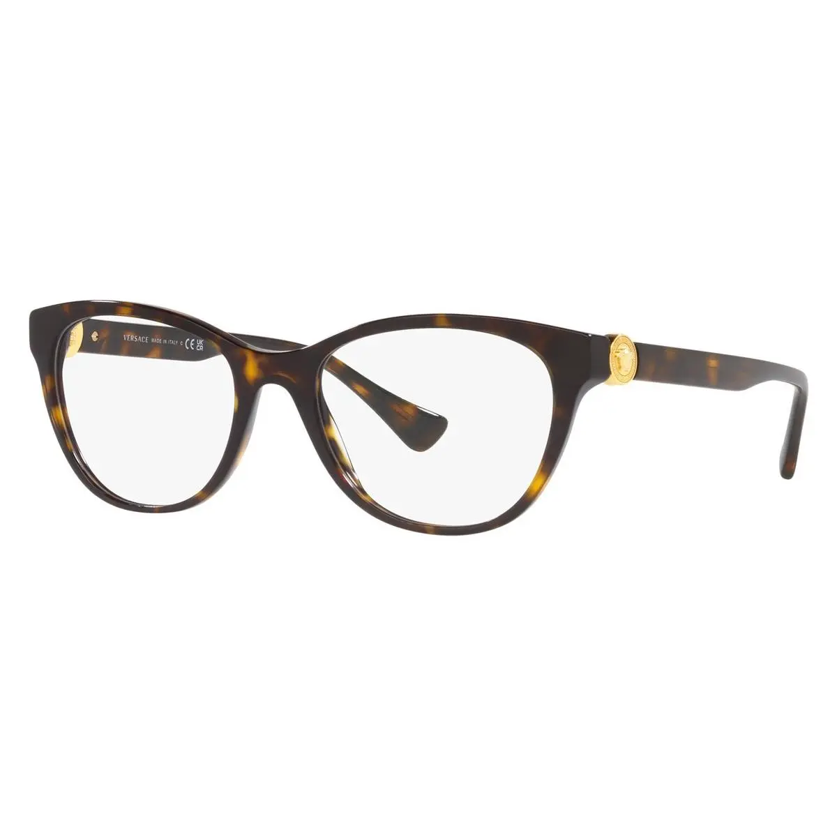 Versace Cat Eye Woman Eyeglasses `0VE3330 `108 55mm `havana