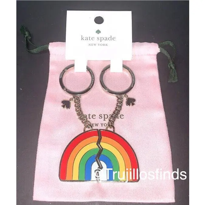 Kate Spade Pride Key Chain Matching Pair Bff W/dust Bag K7158 New