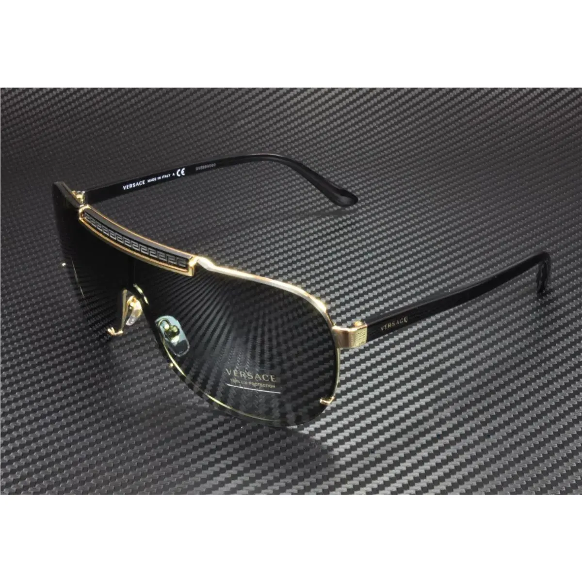 Versace VE2140 100287 Black Dark Grey Men`s Sunglasses 40 mm
