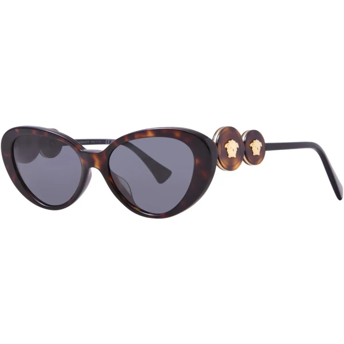 Versace VE4433U 108/87 Sunglasses Women`s Havana/dark Grey Lenses Cat Eye 54mm