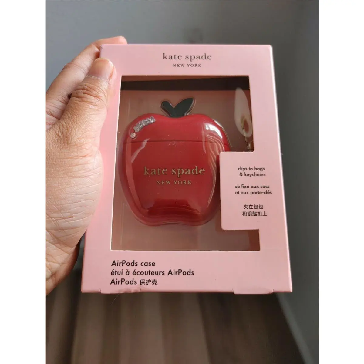 Kate. Spade Apple Airpods Case:nib Red Heart