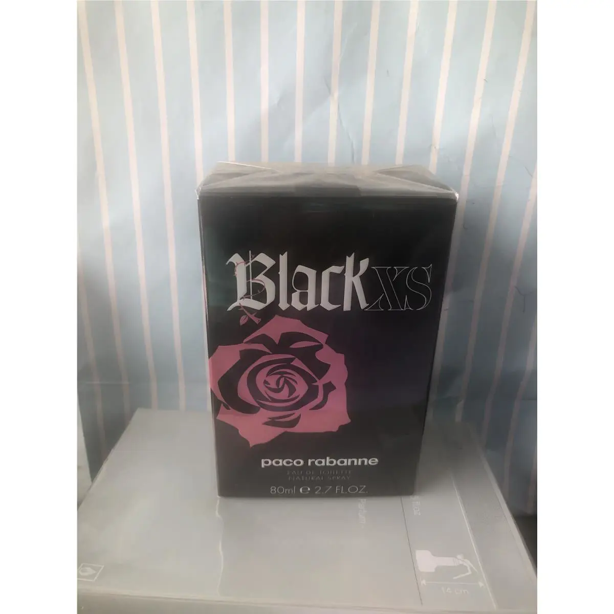 Black XS For Her By Paco Rabanne Edt Spray 2.7 Oz. Vintage Scent Packaging Rare