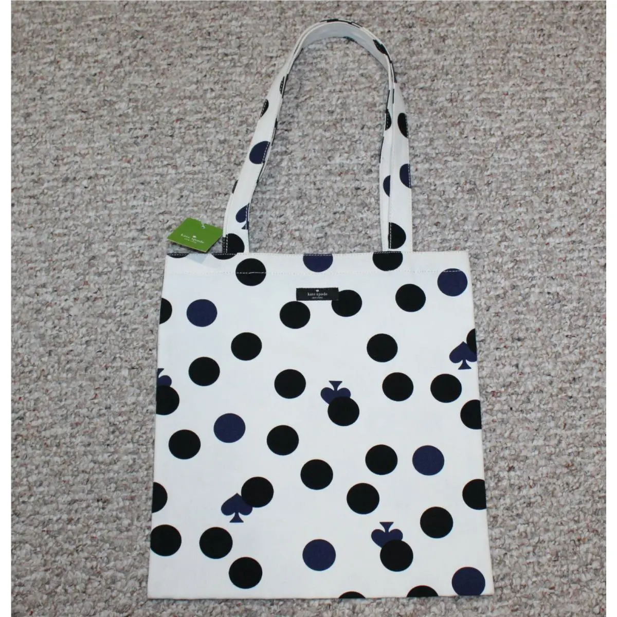 Tote Shopping Bag Canvas Cotton Open Top WKRU5814 by Kate Spade