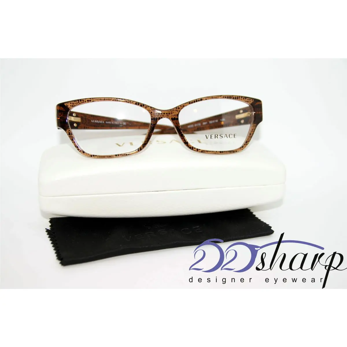 Versace Eyeglasses-versace 3172 991 52 Lizard Brown