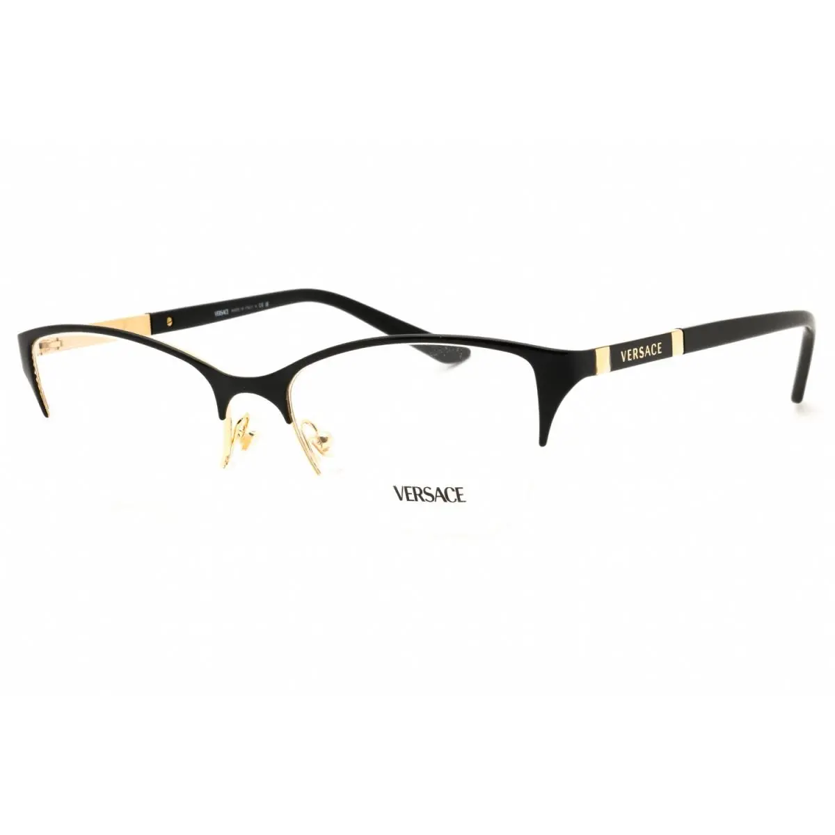 Versace VE1218 1342 Eyeglasses 53mm Black Gold / Clear Demo Lens