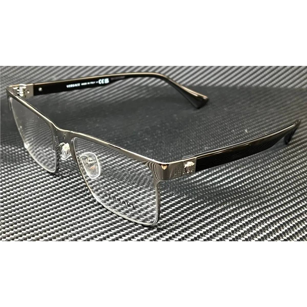 Versace VE1285 1001 Gunmetal Men`s 56 mm Large Eyeglasses