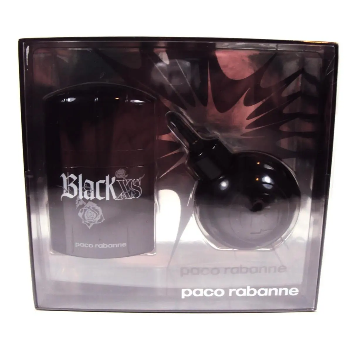 Black XS by Paco Rabanne 2-Pc Set 1.6oz Edt Spray+MP3 Speaker W/box