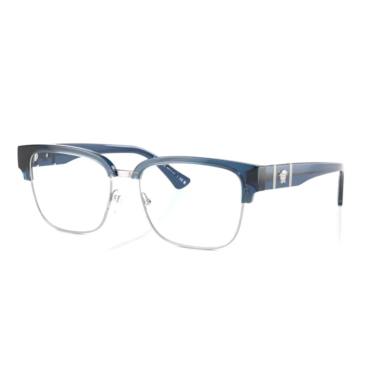 Versace Eyeglasses Mod. 3348 5292 55-17 150 Blue Transparent Silver Frames