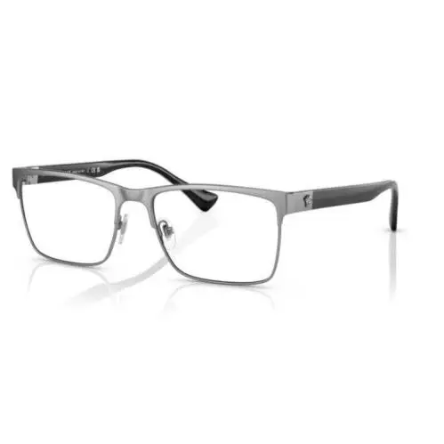 Versace VE 1285 1001 56mm Gunmetal Metal Rectangle Eyeglasses