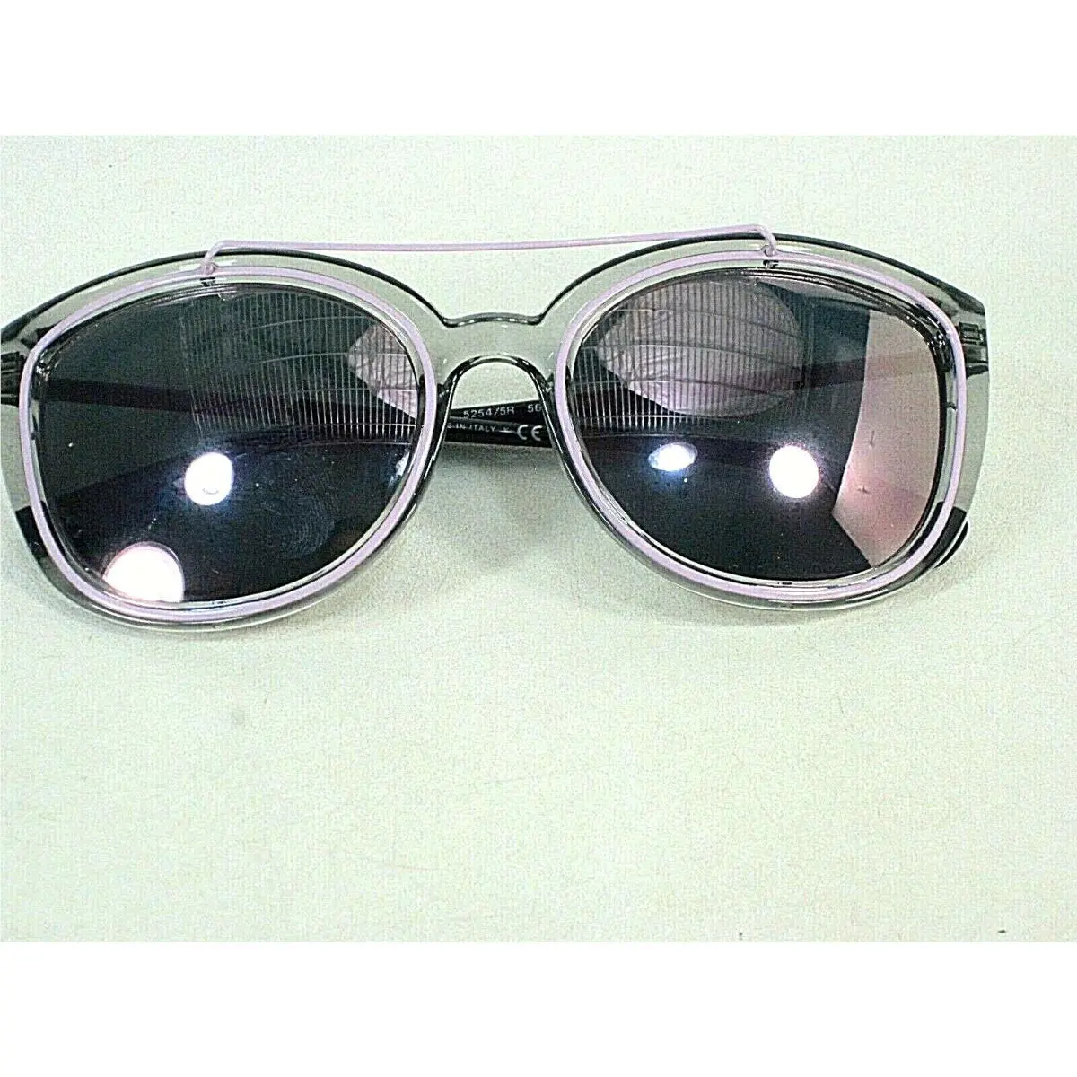 Versace Women`s VE4336 Transparent Grey/pink Sunglasses One Size