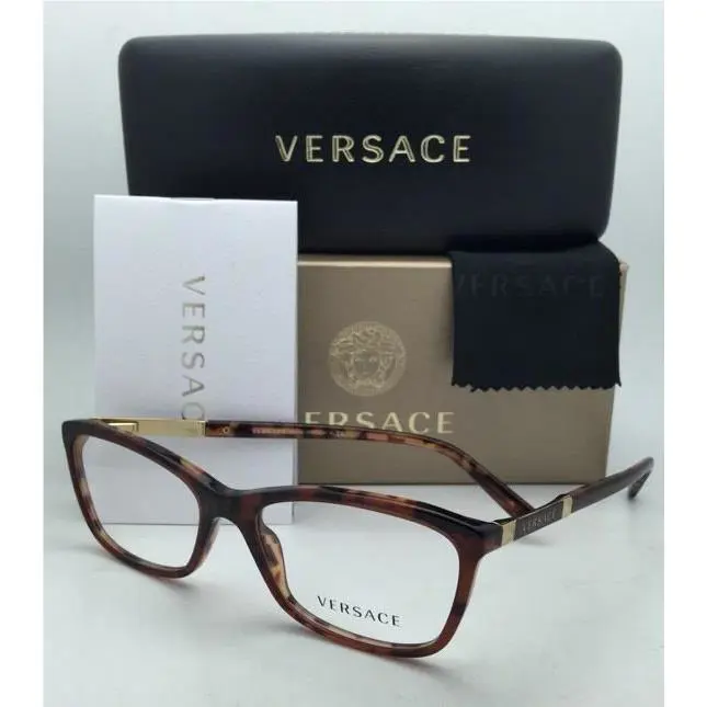 Versace Eyeglasses VE 3186 5077 54-16 140 Havana Tortoise Frames Demo Lenses