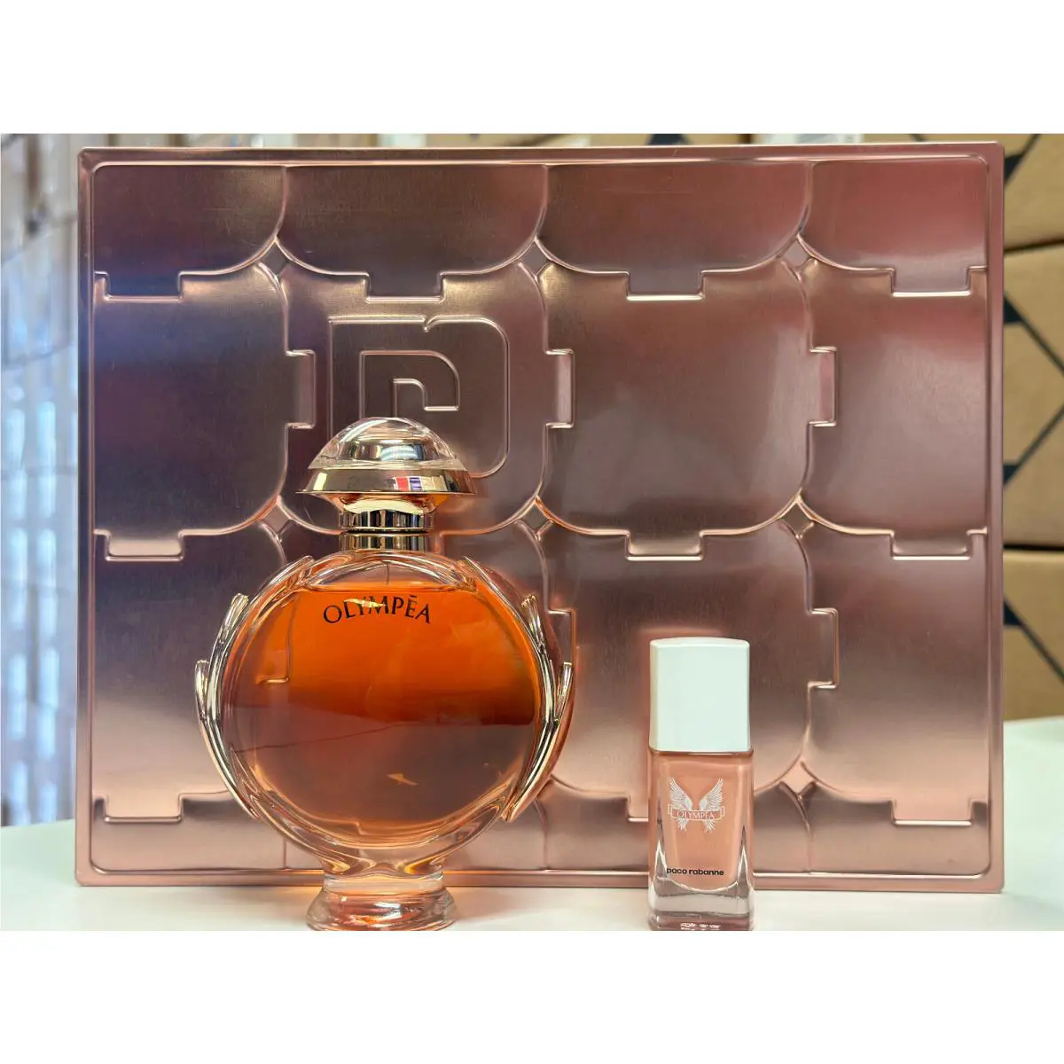 Olympea Paco Rabanne 2.7 oz Edp + 0.3 Nail Polish Women 2pc Set
