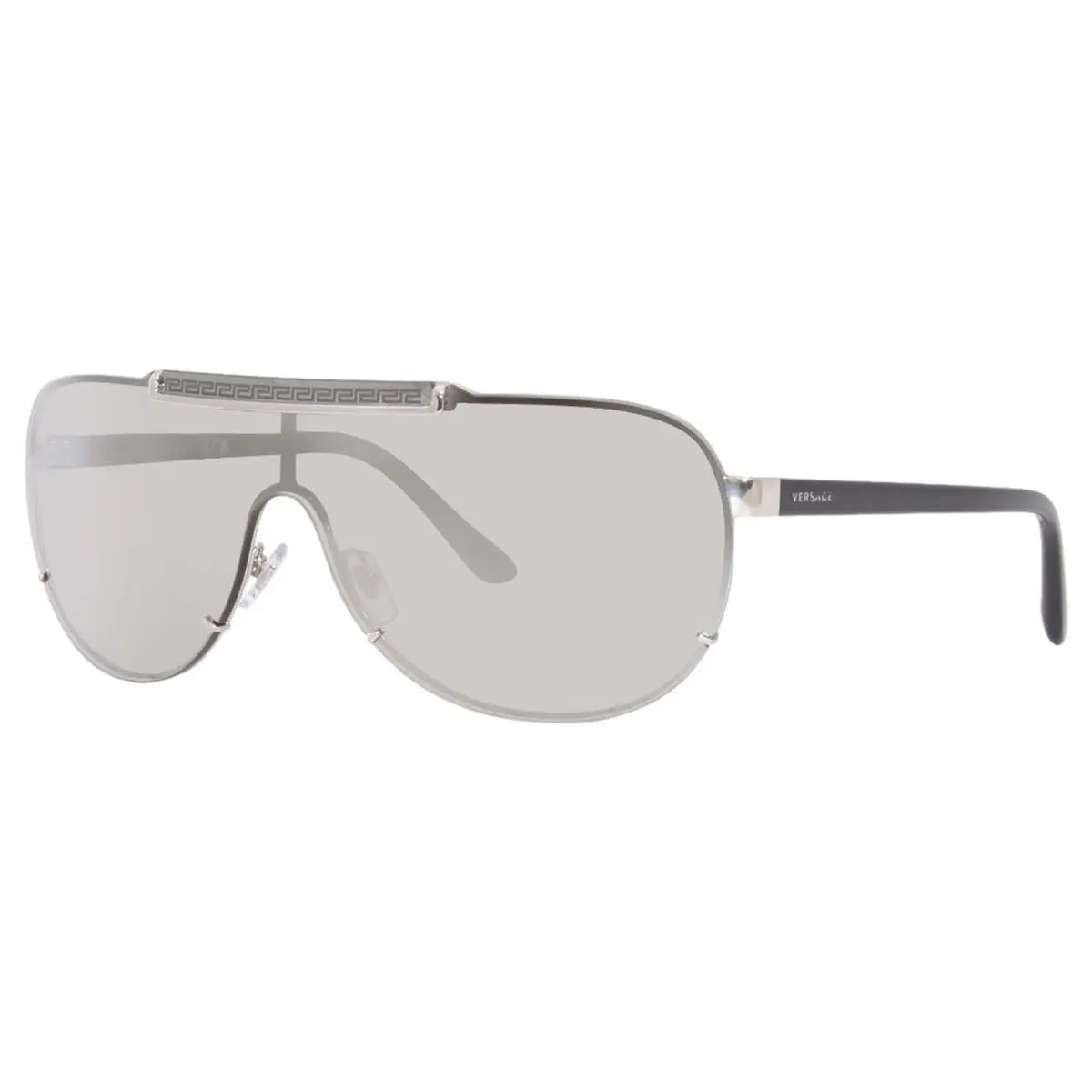 VE2140 10006G Sunglasses Men`s Silver/light Grey/silver Mirror Lens 40mm by Versace