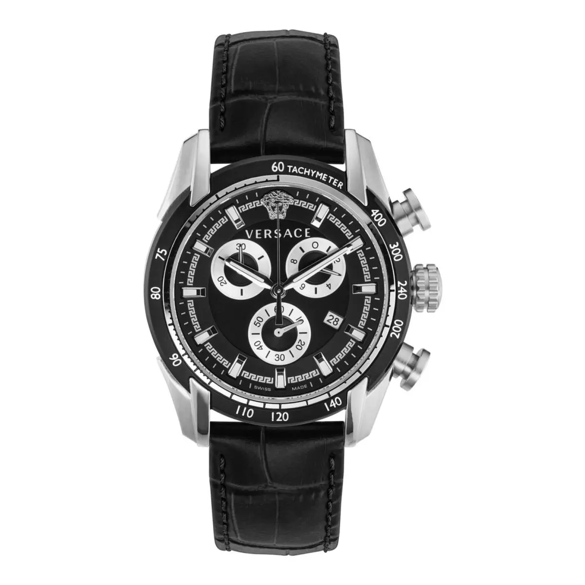 Mens Stainless Steel 44mm Strap Fashion Watch by Versace