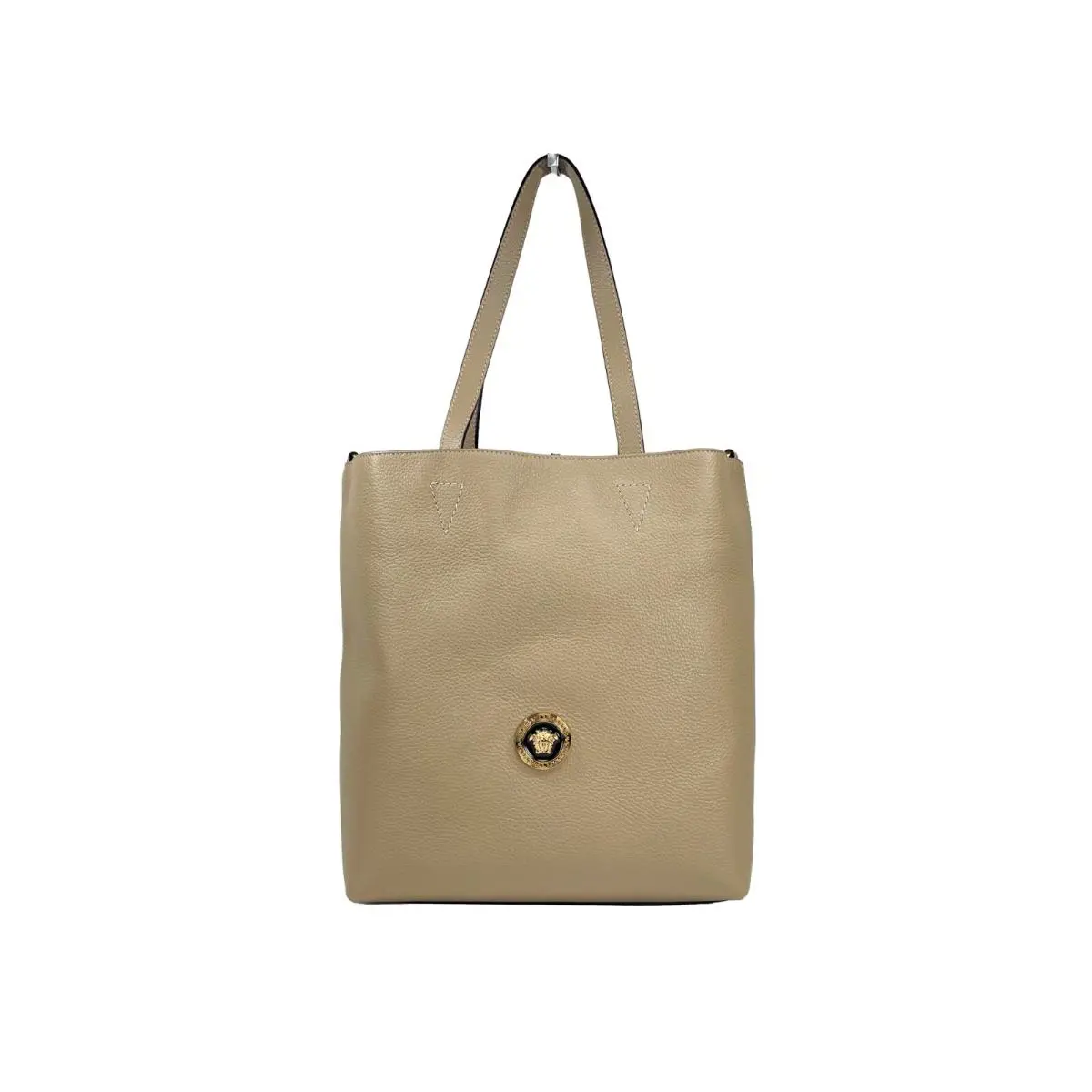 Versace Medusa Large Leather Tote Bag with Pouch