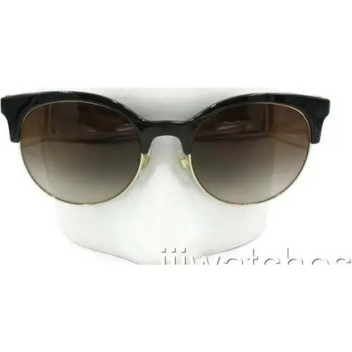 Versace Women Round Havana Gold Gradient Sunglasses VE4326B 521213 53