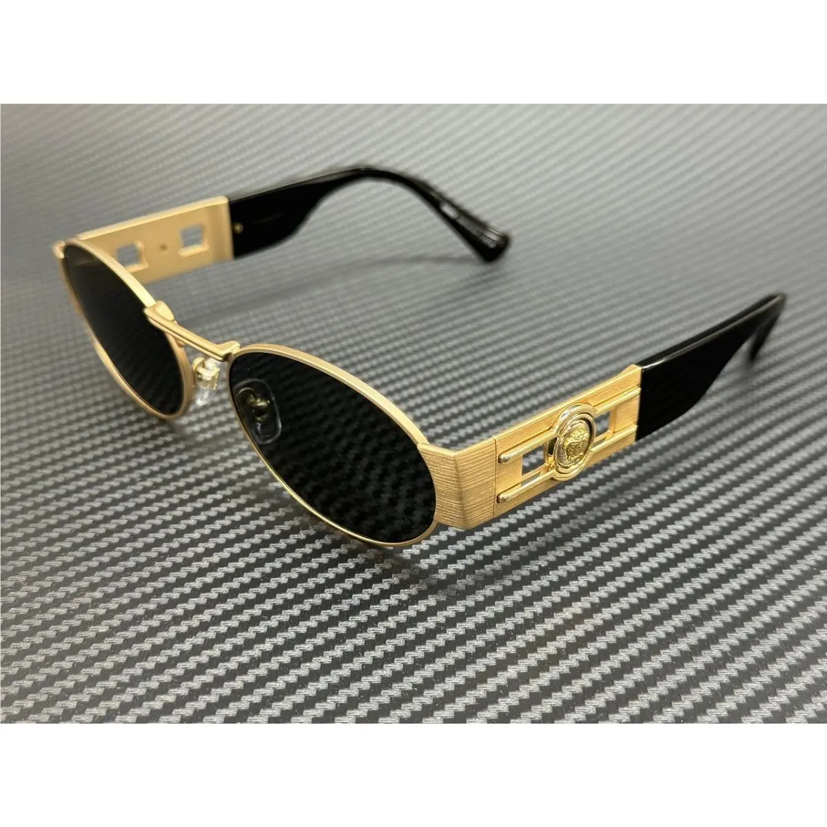 Versace VE2264 100287 Matte Gold Grey Unisex 56 mm Sunglasses
