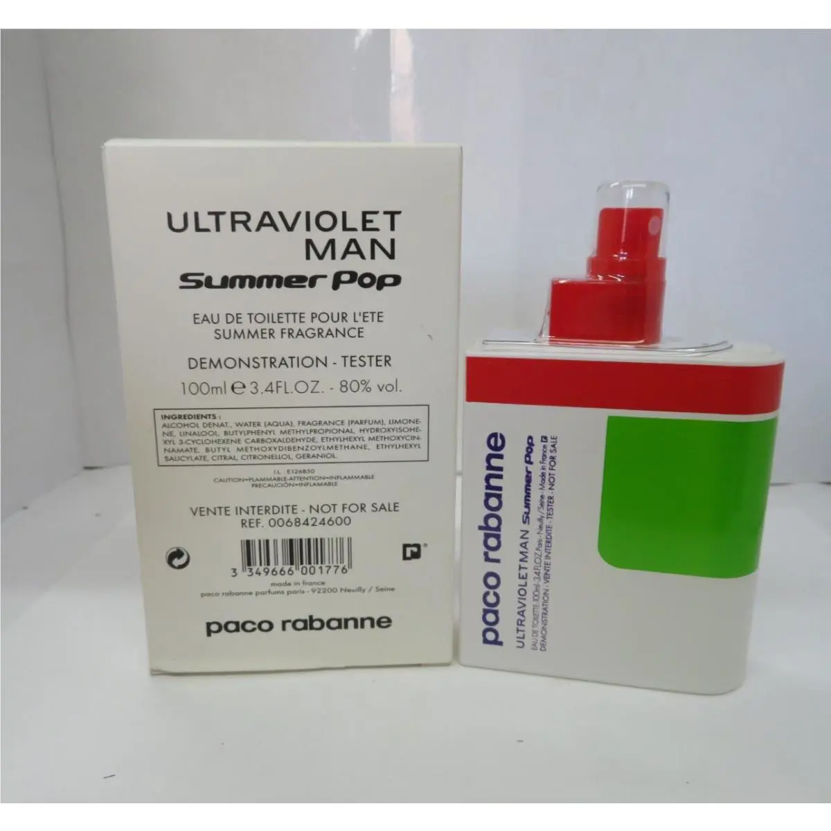 Paco Rabanne Ultraviolet Man Summer Pop 3.4 oz Eau De Toilette Summer Frag/spray