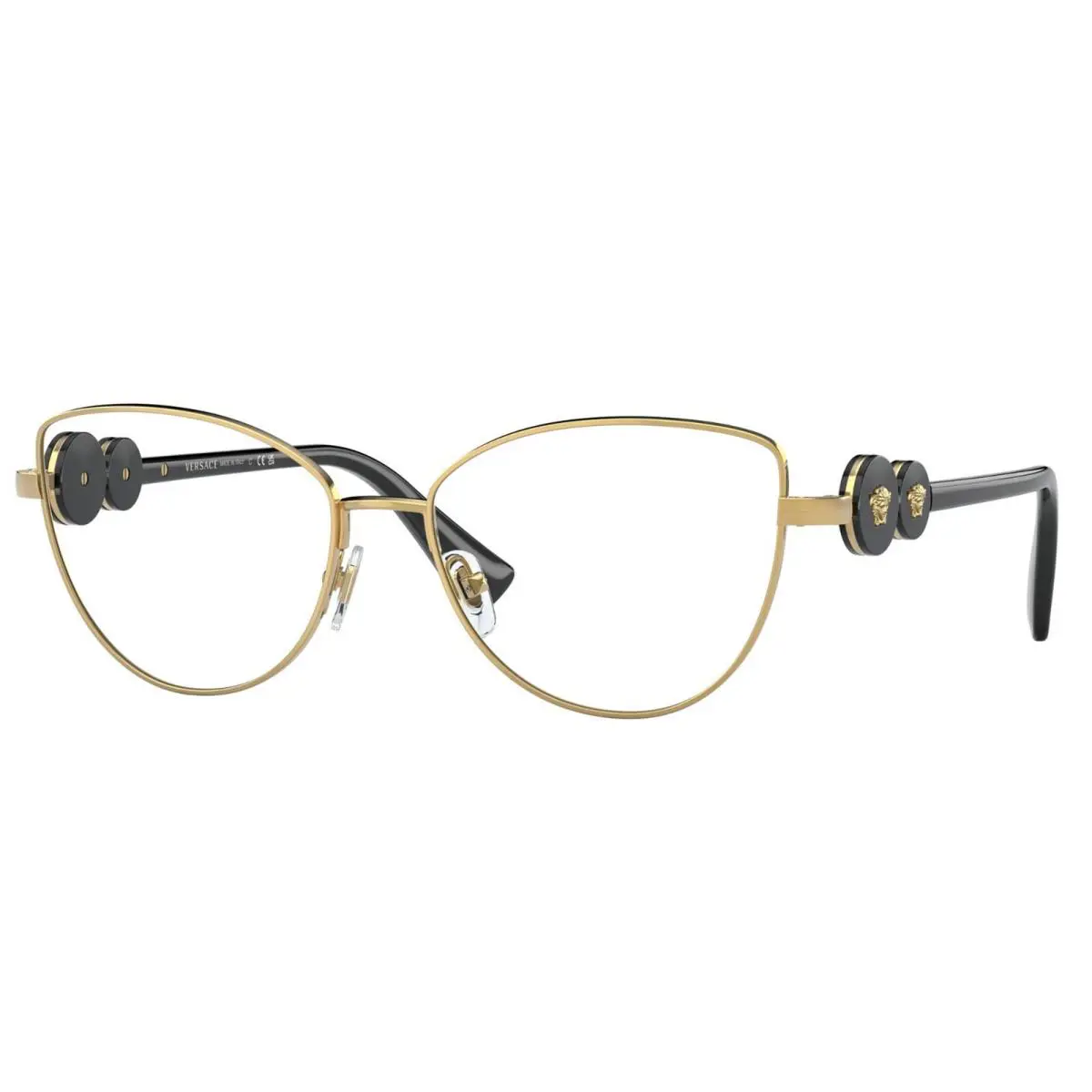 Versace VE 1284 Gold Black 1002 Eyeglasses