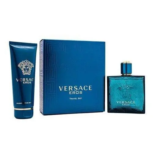 Versace Eros 3.4 OZ Eau DE Toilette Spray+ 3.4 Shwr Gel Set Mens Cologne