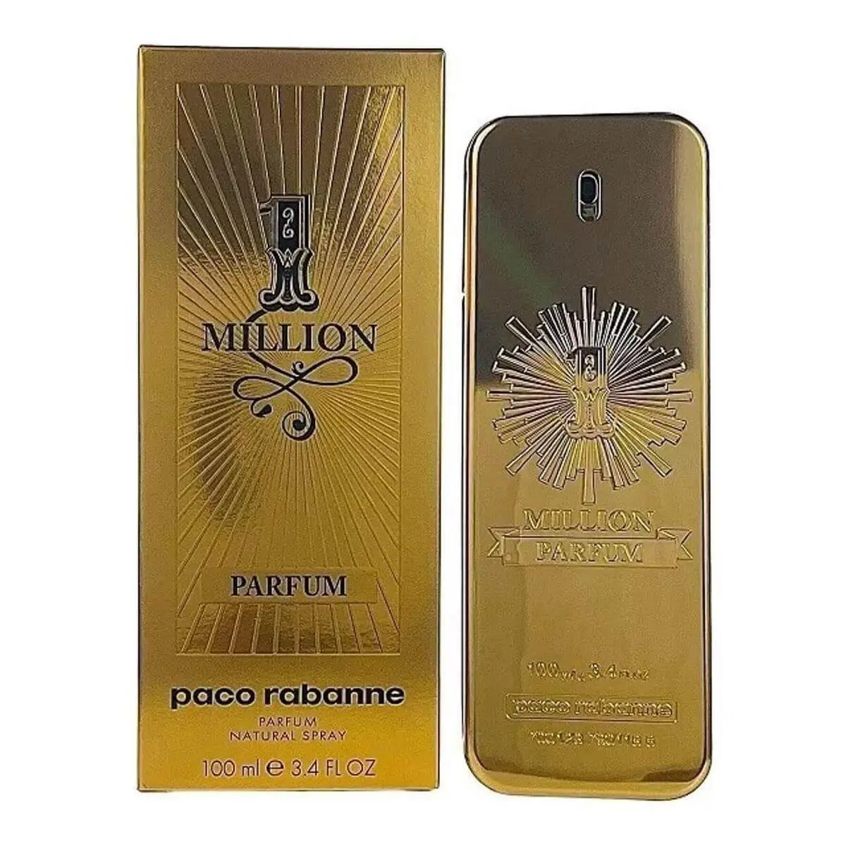 1 Million Parfum by Paco Rabanne For Men 3.3 / 3.4 oz