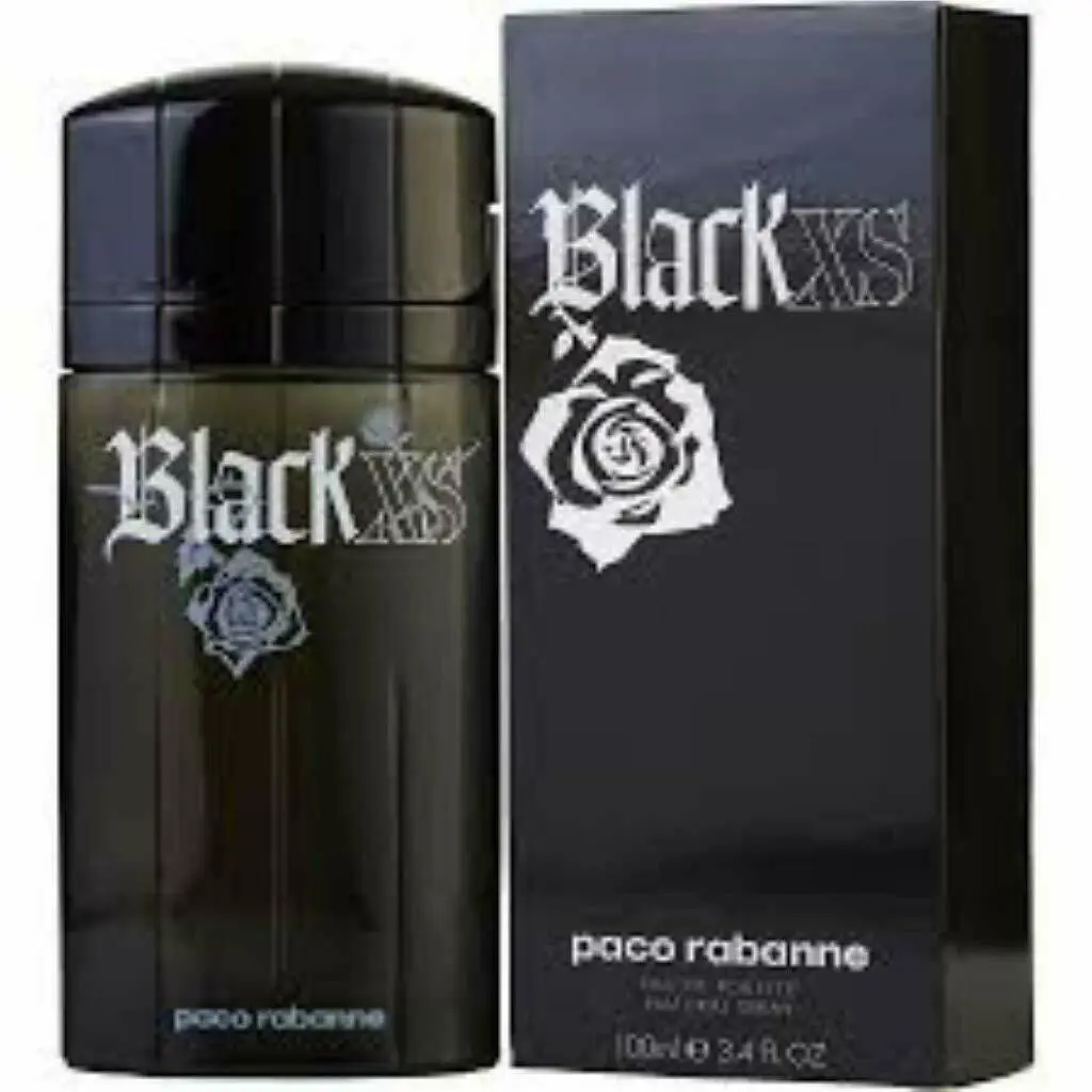 Black XS by Paco Rabanne For Men 3.4 oz Eau de Toilette Spray Box Rare