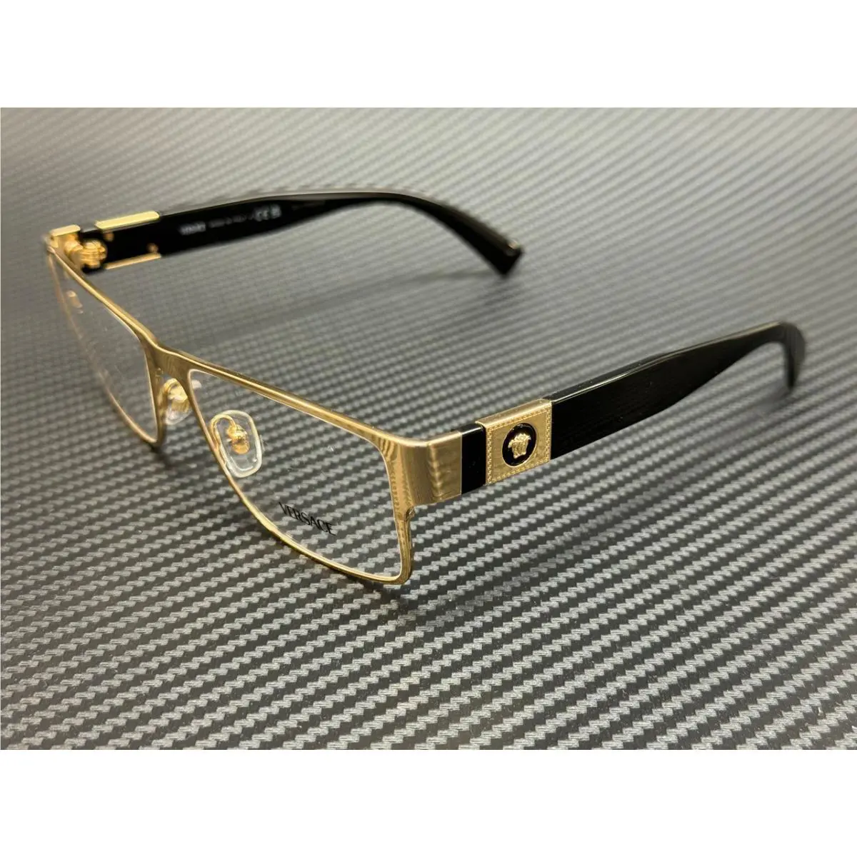 Versace VE1274 1002 Gold Black Men`s 57 mm Eyeglasses