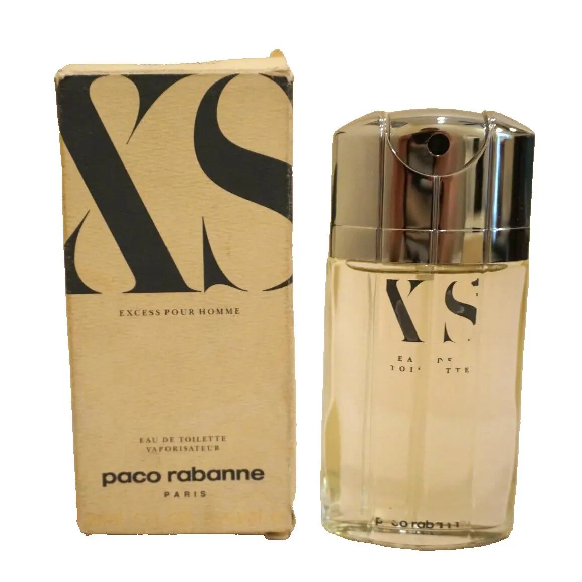 XS Excess Pour Homme by Paco Rabanne Eau de Toilette Spray 30 ml 1 oz Men Vitage