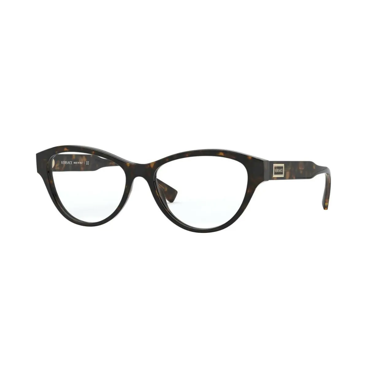 Versace 90S Vintage Logo VE 3276 Dark Havana 108 Eyeglasses